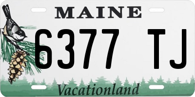 ME license plate 6377TJ