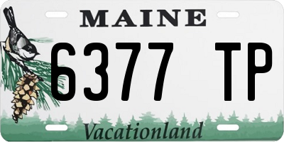 ME license plate 6377TP