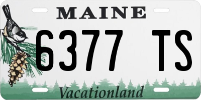 ME license plate 6377TS