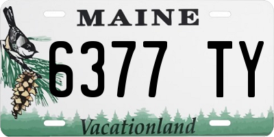 ME license plate 6377TY