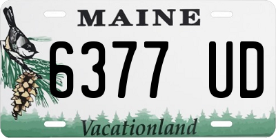 ME license plate 6377UD