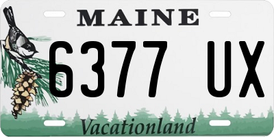 ME license plate 6377UX