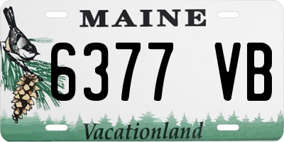 ME license plate 6377VB
