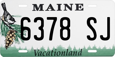ME license plate 6378SJ