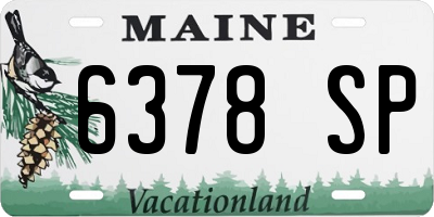 ME license plate 6378SP