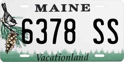 ME license plate 6378SS
