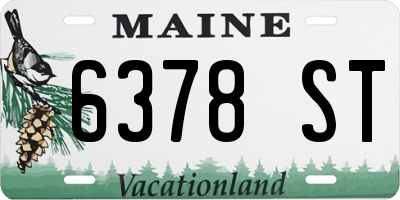 ME license plate 6378ST