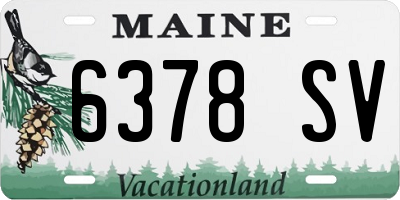 ME license plate 6378SV