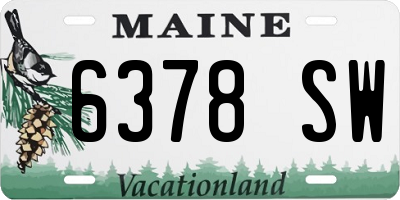 ME license plate 6378SW
