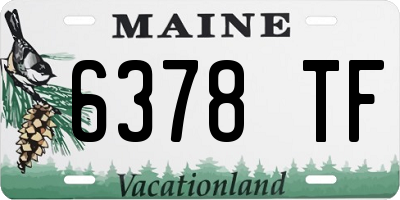 ME license plate 6378TF