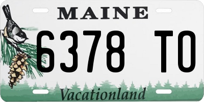 ME license plate 6378TO