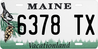 ME license plate 6378TX