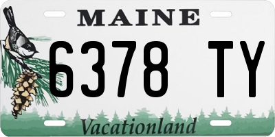 ME license plate 6378TY