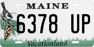 ME license plate 6378UP