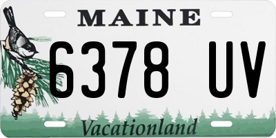 ME license plate 6378UV