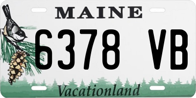 ME license plate 6378VB