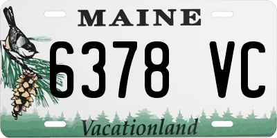 ME license plate 6378VC