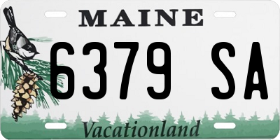 ME license plate 6379SA