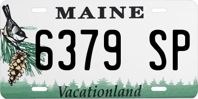 ME license plate 6379SP