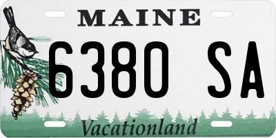 ME license plate 6380SA