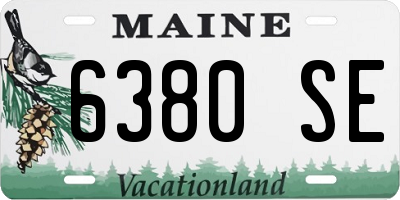 ME license plate 6380SE