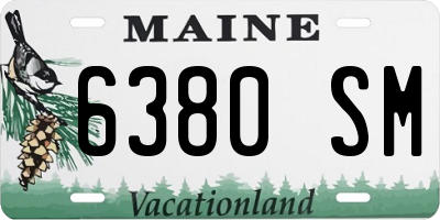 ME license plate 6380SM