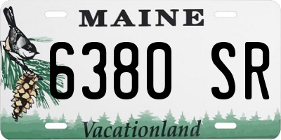 ME license plate 6380SR