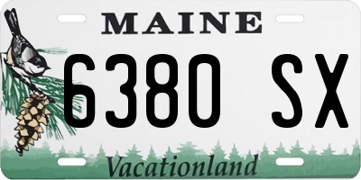 ME license plate 6380SX