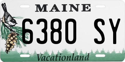ME license plate 6380SY