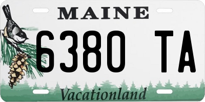 ME license plate 6380TA