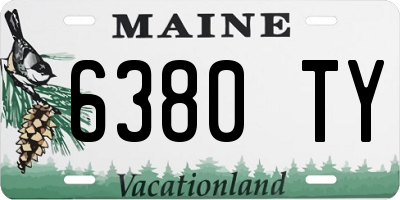 ME license plate 6380TY