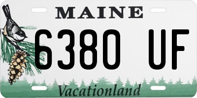 ME license plate 6380UF