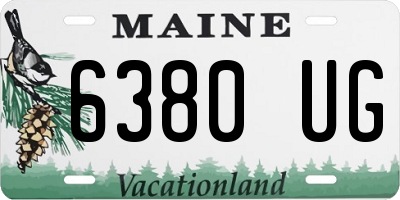 ME license plate 6380UG