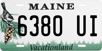 ME license plate 6380UI