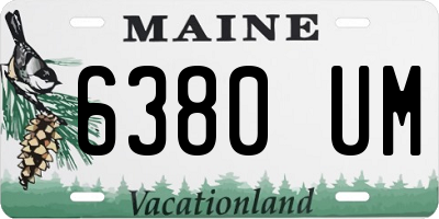 ME license plate 6380UM