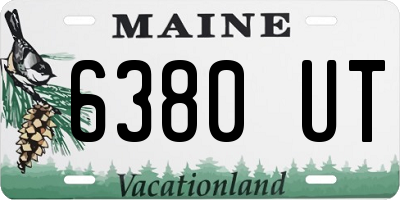 ME license plate 6380UT