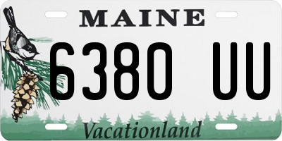 ME license plate 6380UU