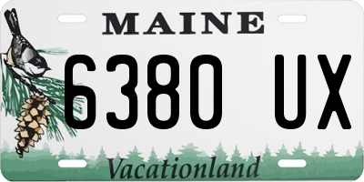 ME license plate 6380UX