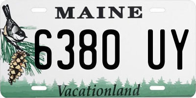 ME license plate 6380UY