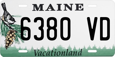 ME license plate 6380VD