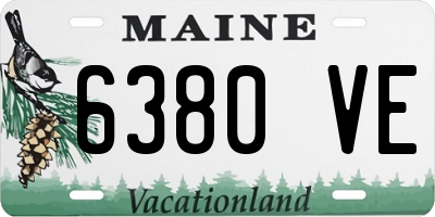 ME license plate 6380VE