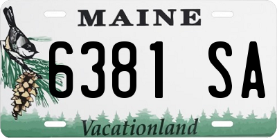 ME license plate 6381SA