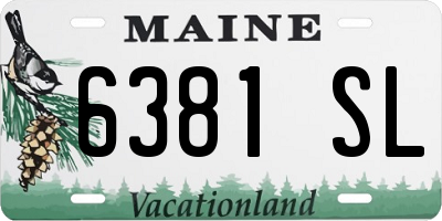 ME license plate 6381SL