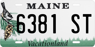ME license plate 6381ST
