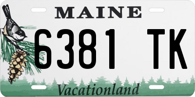 ME license plate 6381TK