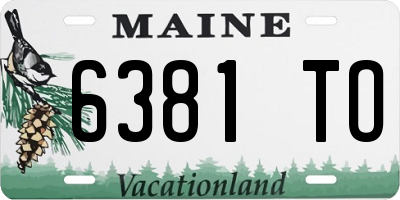 ME license plate 6381TO