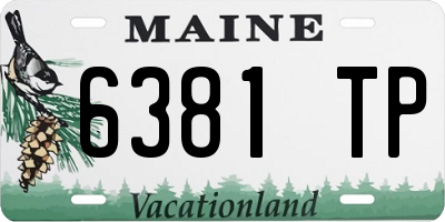 ME license plate 6381TP