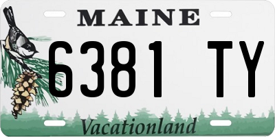 ME license plate 6381TY
