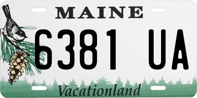 ME license plate 6381UA
