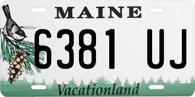 ME license plate 6381UJ